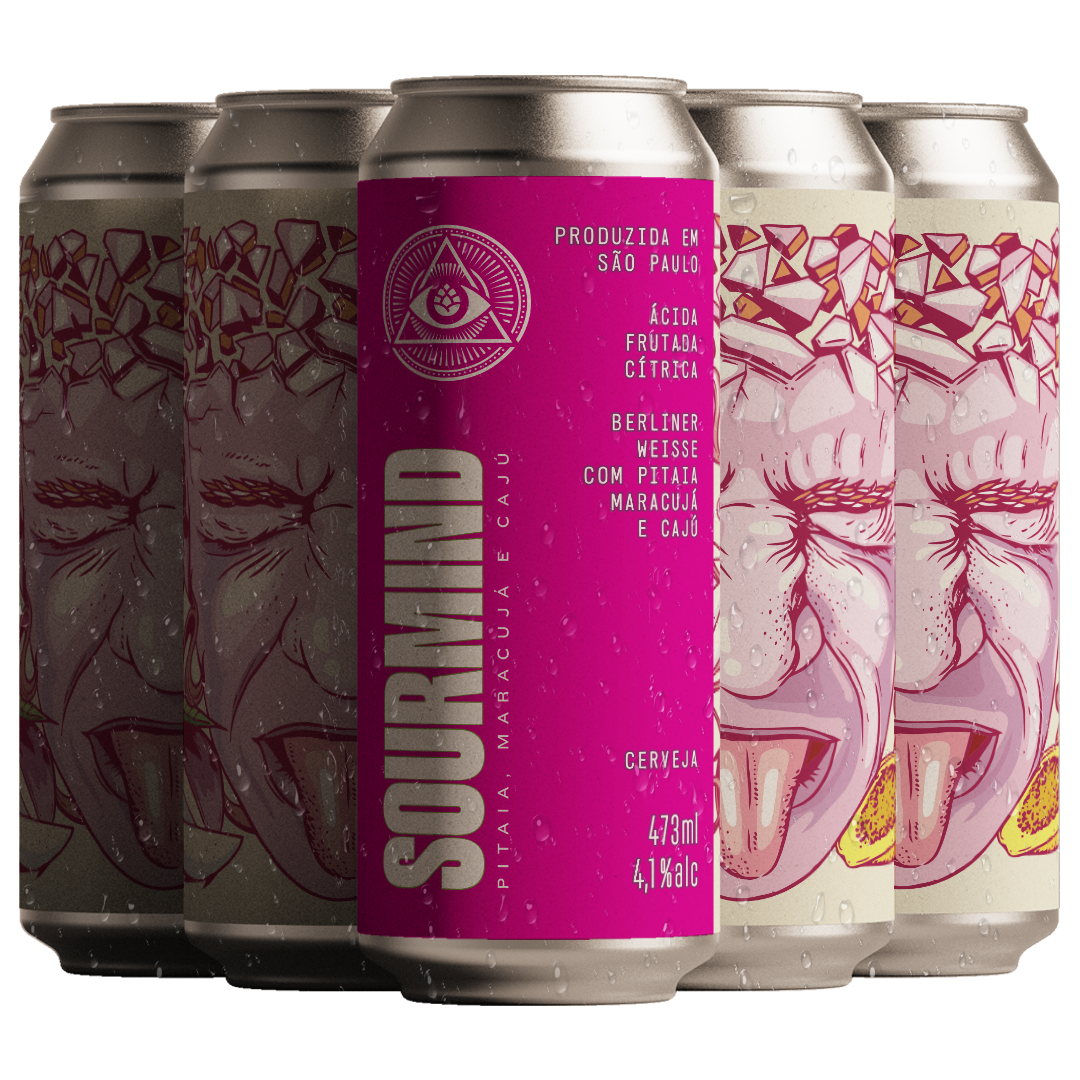 SOURMIND PITAIA, CAJU E MARACUJÁ - 6 LATAS 473ML