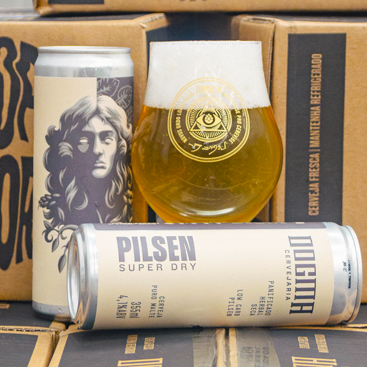 PILSEN SUPER DRY - 12 LATAS 355ML | Cervejaria Dogma